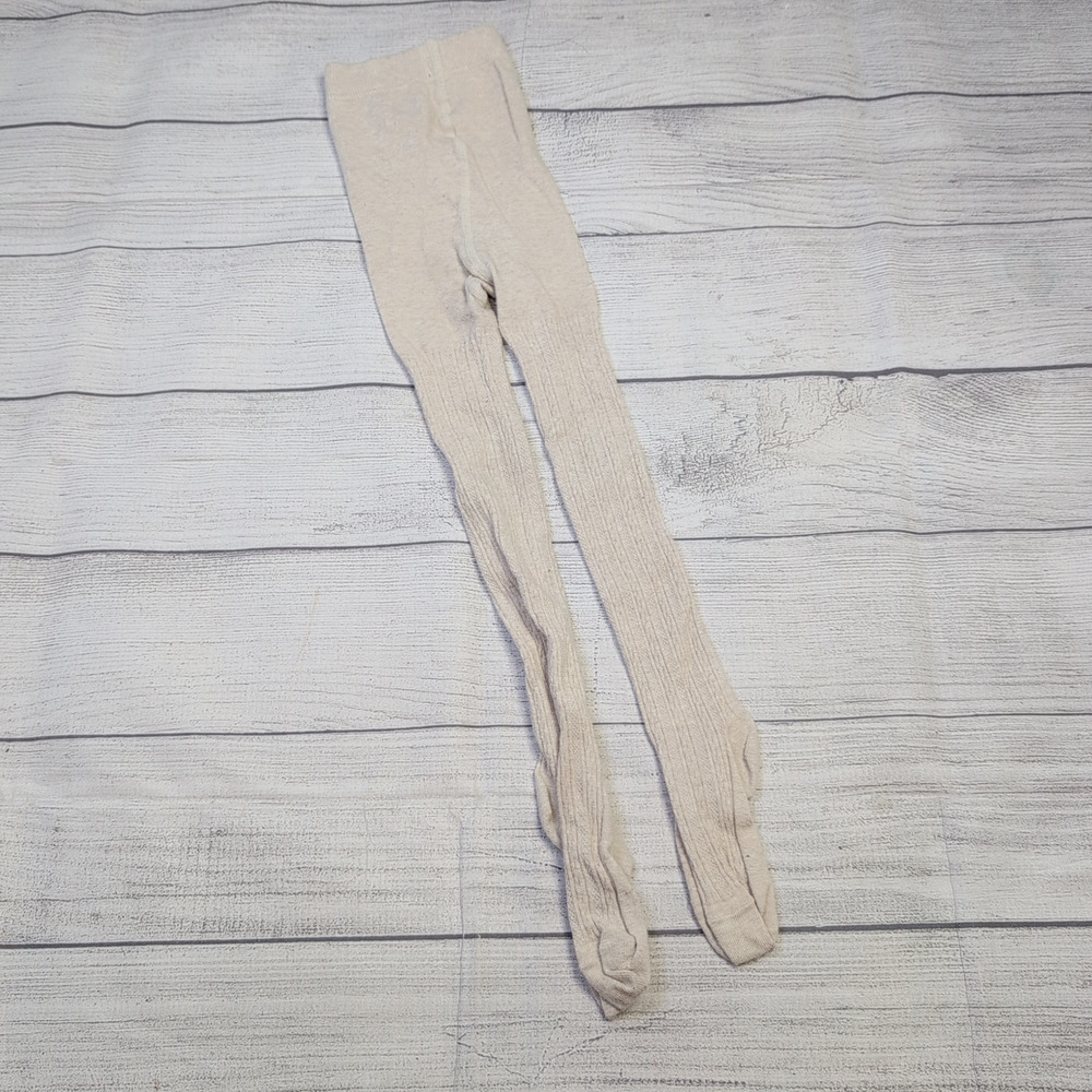 5/6 Next Oatmeal Cable Knit Tights